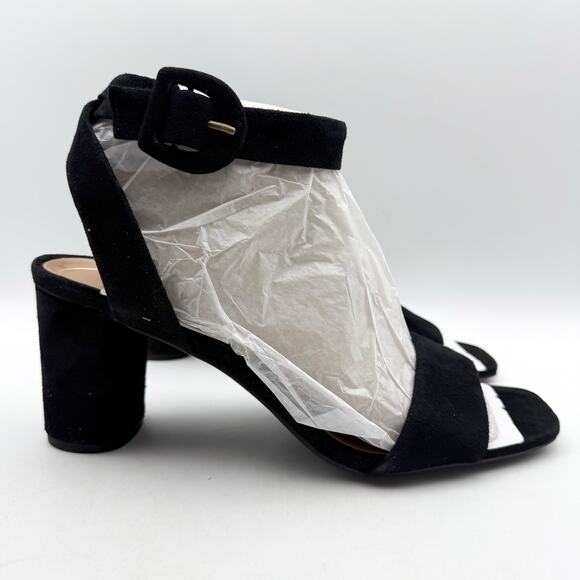 Vionic Womens Zinfandel Heeled Sandals US 10 Wide EU 41 Black Suede NIB - Picture 3 of 12